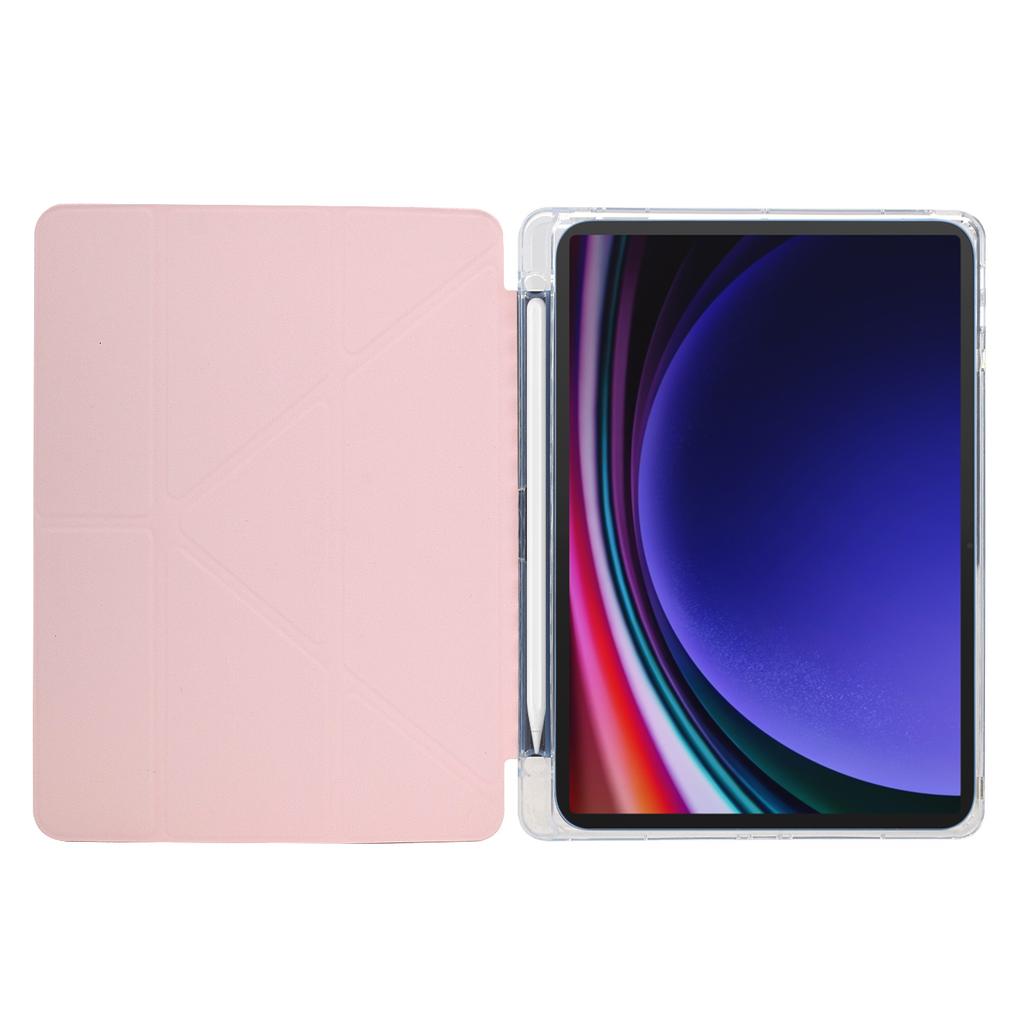Tablet Case For Samsung Galaxy Tab S10 FE/S9 FE/S9 Y-Fold Stand Glitter Leather TPU Acrylic Clear Cover