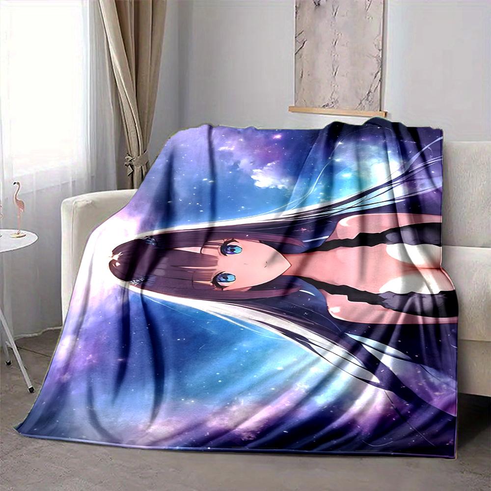 1Pc Galactic Dreamer Flannel Blanket, Soft And Comfortable, Casual Warm, Camping Travel, Christmas, Halloween Xmas Gift Ey120