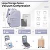 Дорожный вакуумный рюкзак с вакуумным компрессионным насосом, большой вместимости, для путешествий самолетом, женский/мужской, расширяемый рюкзак для ноутбука