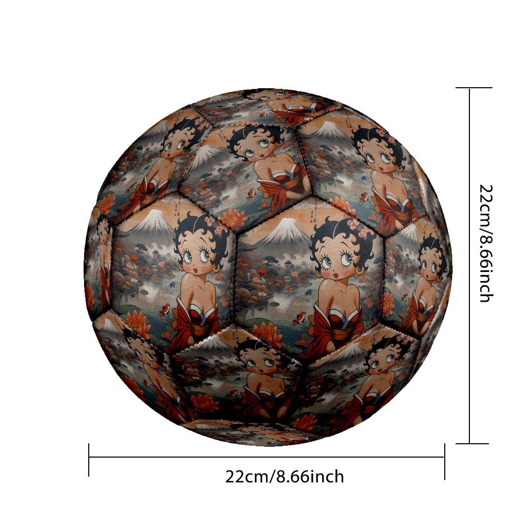 1pc Betty Boop Football, Standard Size 5 Soccer Ball, Suitable for Birthdays, Father's Day, Graduation Ceremonies, Perfect Gift for Sports Enthusiasts