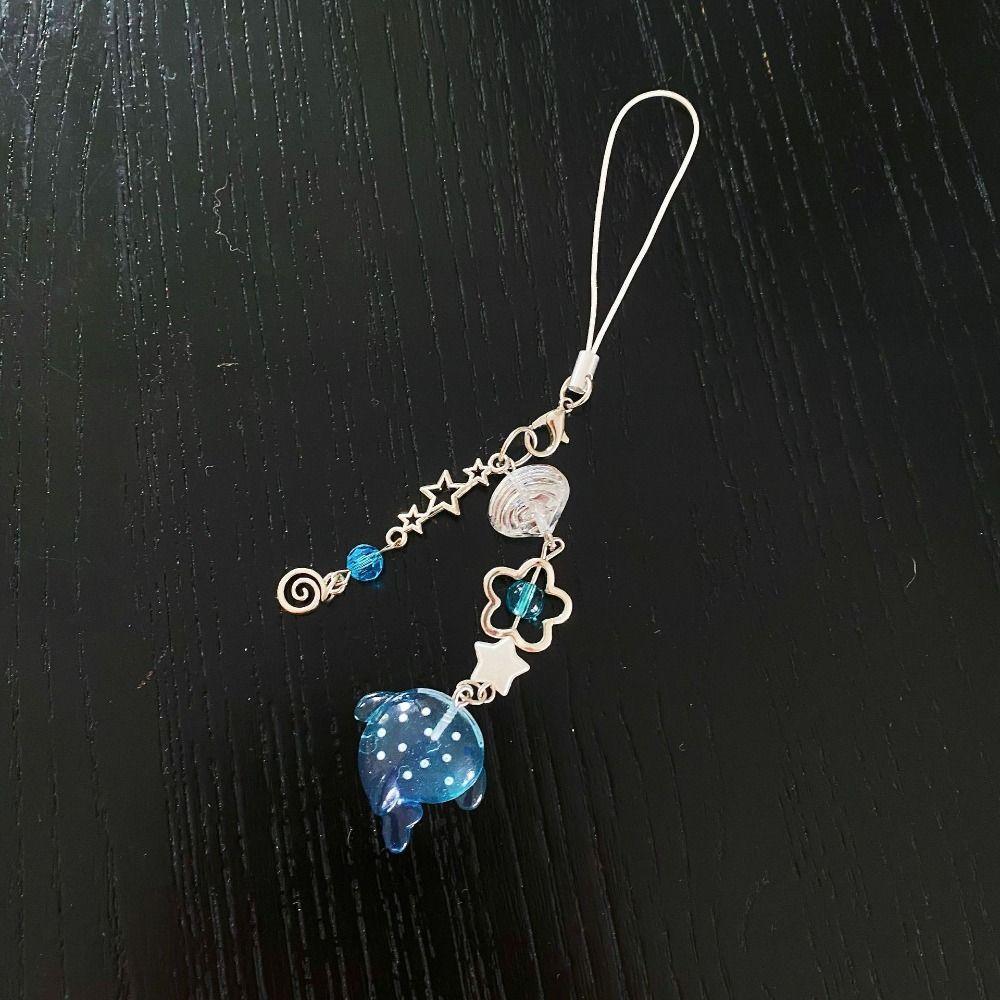 Цепочка для мобильного телефона с морской тематикой, ремешок для телефона в виде акулы, брелок для телефона, аксессуары для телефона