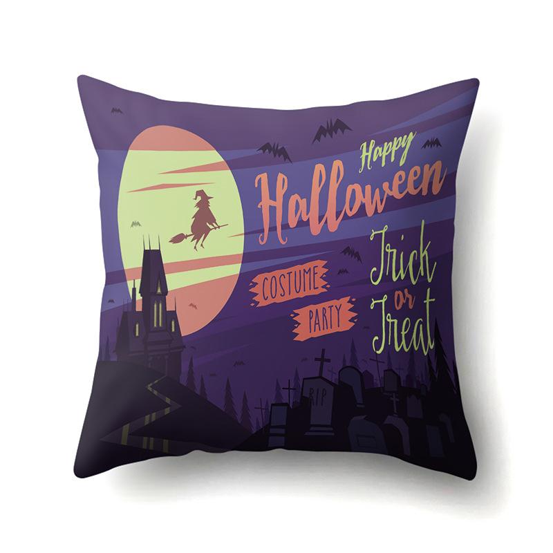 Halloween Pillowcase Car Waist Pillow Pumpkin Sofa Cushion Cover Office Home Living Room Pillowcase