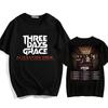 Футболка Alienation Tour 2026 Heavy Mental Three Days Grace Хлопок Короткий рукав Унисекс Уличная одежда Хип-хоп Принт Футболки