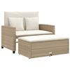 VidaXL Canapé de Jardin avec Coussins 2 Places, Siège avec Repose-pieds, Canapé-lit avec Dossier, Meuble de Terrasse Patio, 365135