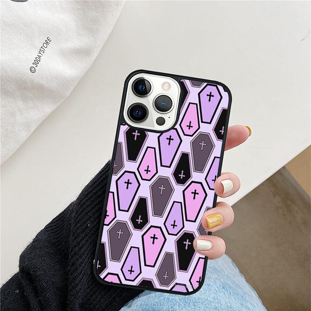 Девчачий Пастельный Ведьма Гот Чехол для Телефона Для iPhone 17 Air 15 16 Чехол 11 13 14 Pro Max 12 Plus Max Fundas