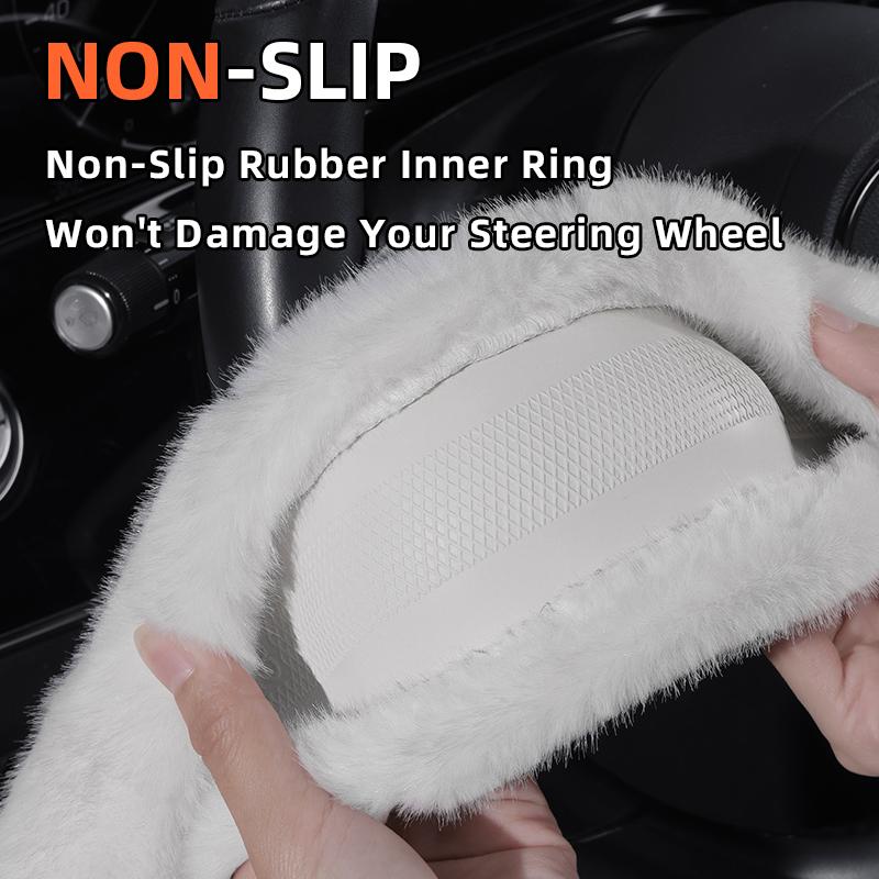 Suitable for Mini Fine Plush Steering Wheel Cover, Fashionable Autumn and Winter Warm Non-Slip Protective Cover, Countryman Cooper 2 4