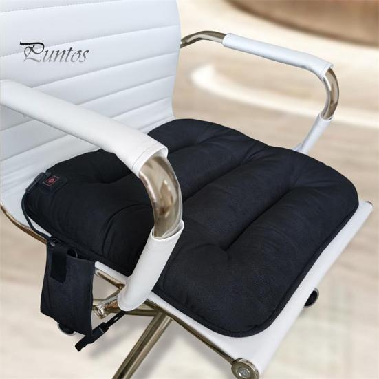 Подушка для сиденья с подогревом и 3 уровнями температуры, стираемая, с автоматическим выключением в течение 4 часов, зарядка через USB 5 В, для офиса, автомобиля, дома, подогреваемая подушка для стула