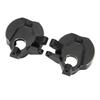 2Pcs RC Steering Knuckles Black Coated Brass Front Steering Knuckles Replacement for Capra SCX10 1/1