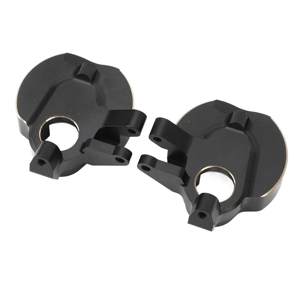 2Pcs RC Steering Knuckles Black Coated Brass Front Steering Knuckles Replacement for Capra SCX10 1/1