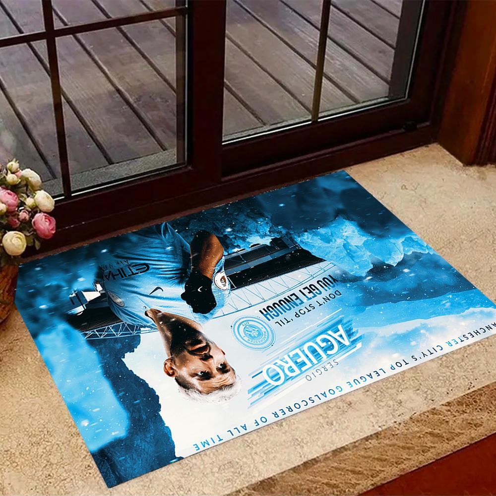 Dynamic Soccer Action Floor Mat Perfect for Bedrooms Kitchen Dining Room Dormitory Anti-slip Rug Office home decor Perfect Gift for Friends & Family
