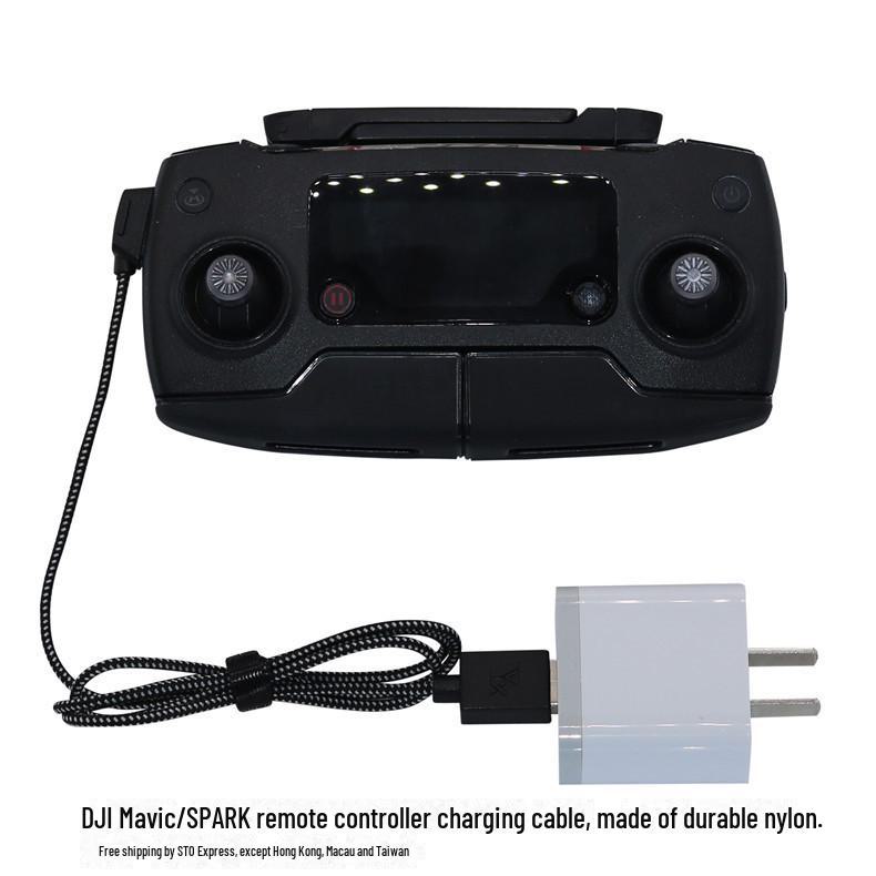 DJI Remote Controller Charging Cable for Mavic, Mini, Air, Pro, Spark, and Platinum Drones.