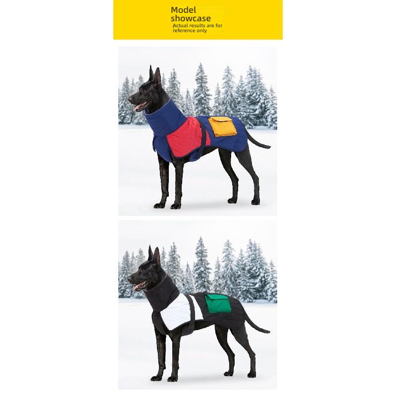 Winter Thick Fleece Lined Dog Coat Warm Thermal Pet Cotton Jacket For Medium Large Dogs Doberman Outfit