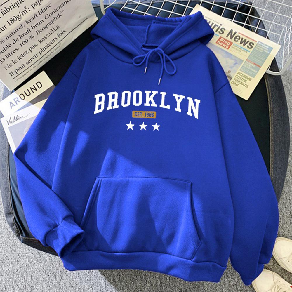 Свитшот с принтом букв BROOKLYN Повседневная мужская одежда