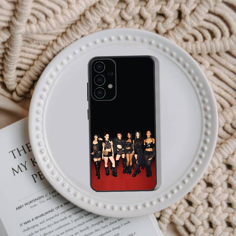 Чехол для телефона Samsung Galaxy A73,31,32,72,41,53,52,71,22,5G,Note,J7,8,9 K-KATSEYES Музыкальная группа Мягкий Черный Чехол