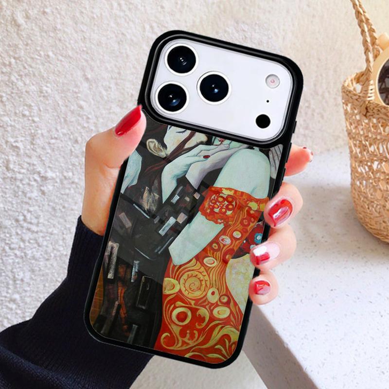 Чехол для телефона 'Поцелуй' Густава Климта Для iPhone 17 Air 16 15 14 13 12 11 Pro Max Plus