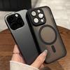 Роскошный Матовый Прозрачный Бронированный Чехол с Магнитами для iPhone 16 15 14 13 12 17 Pro Max Для Беспроводной Зарядки Magsafe
