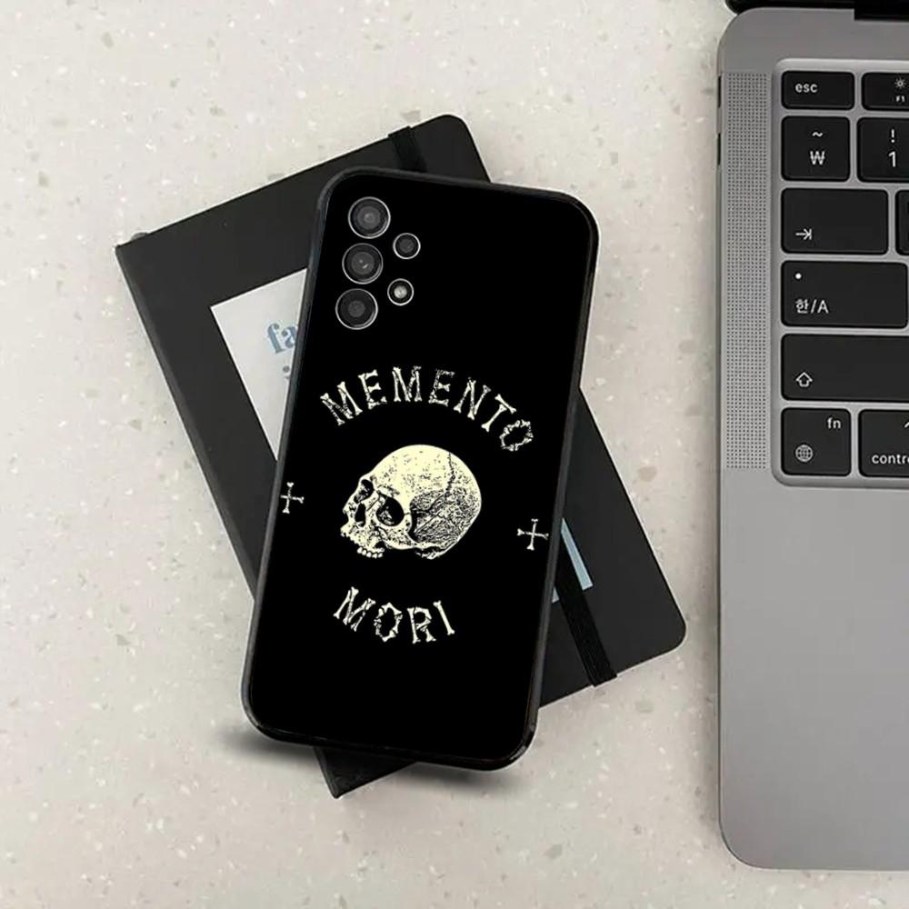 Чехол для телефона Memento Mori для Samsung S24, S21, S22, S23, S30, Ultra, S20, Plus, Fe, Lite, Note, 10, 9, 5G Черный Мягкий Чехол