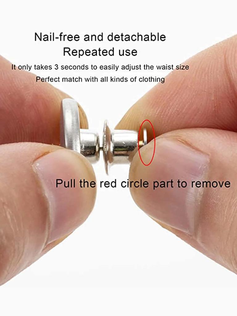 6PCS-Jeans Талия Пуговицы Без Гвоздей Регулируемые Талия Удлинители Пуговицы Съемные Одежда Брюки Талия Пряжка