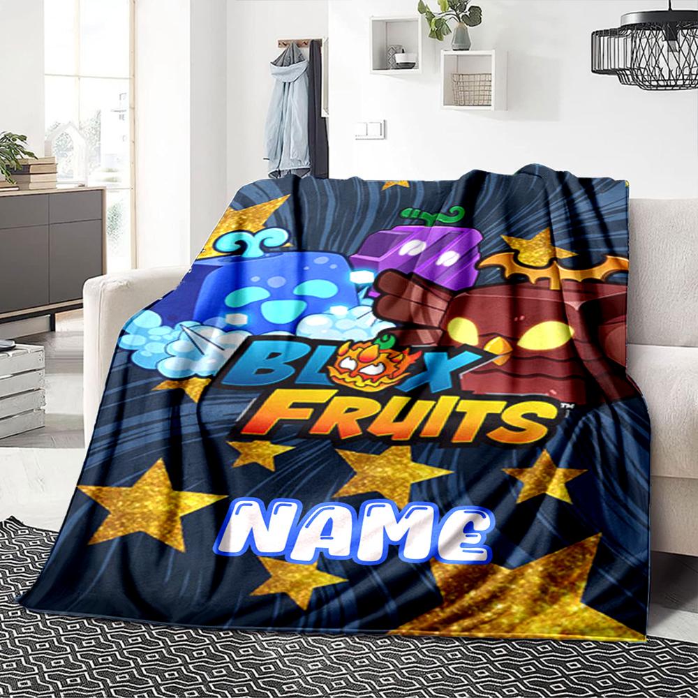 Custom Name Monster Cube Collection Party Blanket For Couch Bed Plush Cozy Fuzzy Blanket Super Soft Warm Blankets For Fall And Winter 091612