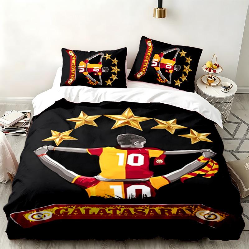 Набор Galatasaray из 3 предметов Идеально подходит для спальни Удобный комплект постельного белья включает пододеяльник и две наволочки Идеальный подарок на день рождения или Рождество