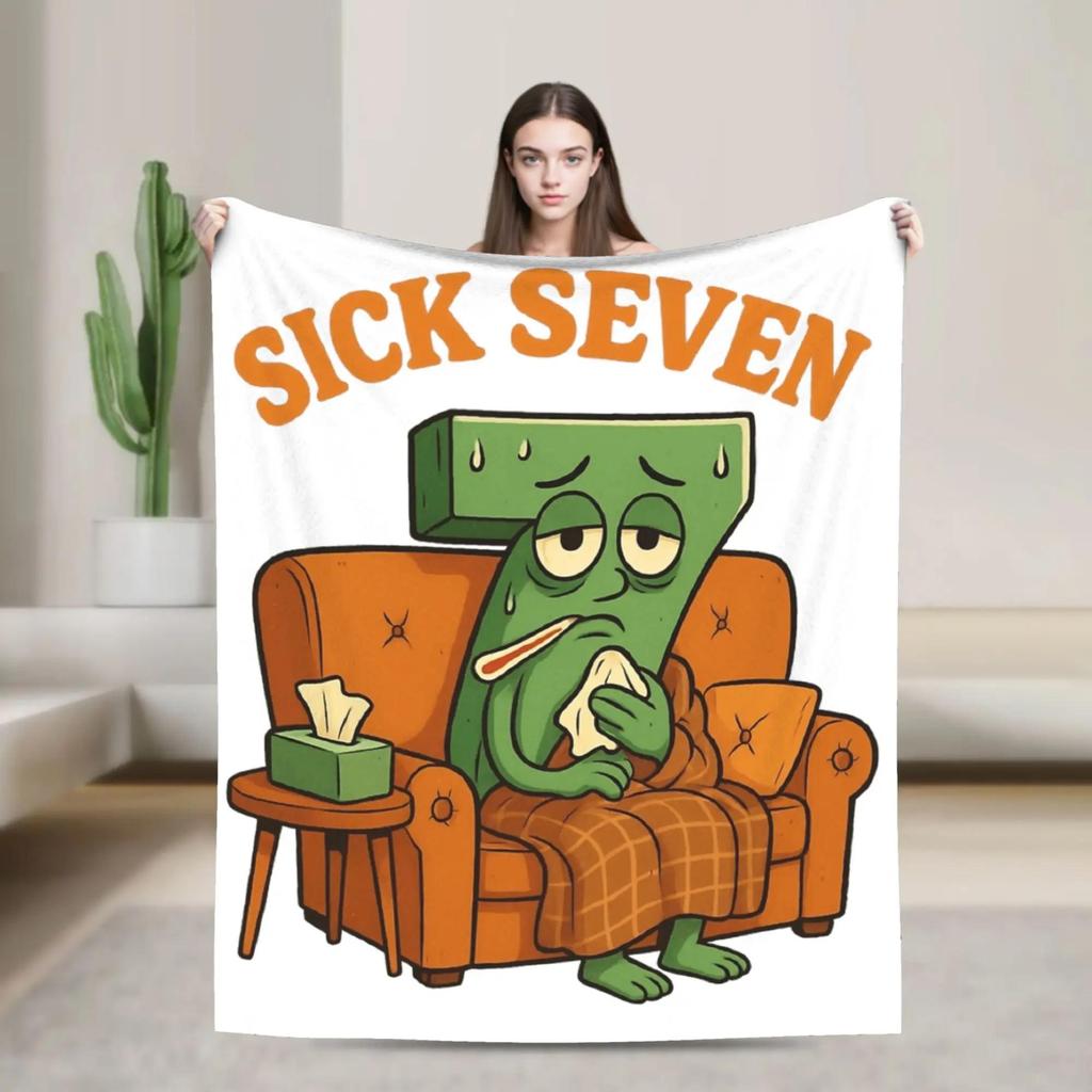 Number Matching Meme Halloween Super Warm Plush Throw Blanket for Boy Girl Trendy Sofa Bed Cover for Chair Bedspread