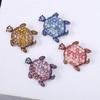 Full Rhinestone Turtle Brooches For Women Trendy Blue Ocean Metal Animal Brooch Pins Charm Luxury Design Jewelry Wedding Gifts