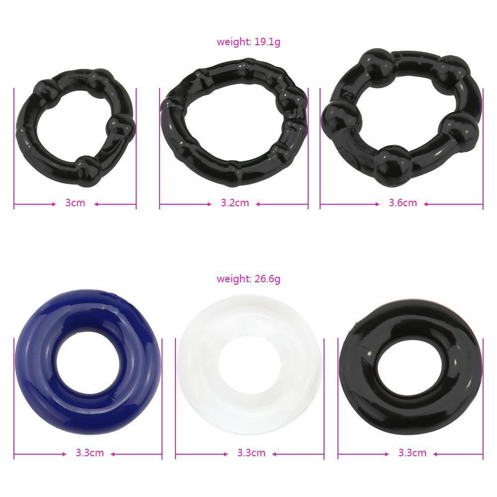 3pcs Male Sex Lock Essence Penis Rings Delayed Ejaculation Chastity Device Lasting Cock Ring For Male Couple Adult Sex Products