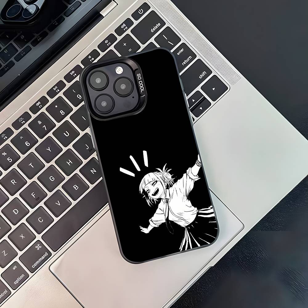 Чехол для телефона Аниме Тога Химико Для iPhone 17,16,15,14,13,12,11,Pro,XS,Max,Plus,Mini,SE4,E Черный Матовый Ударопрочный Чехол