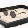 Ретро Овальные Мужские Солнцезащитные Очки Модный Бренд Дизайнер Прозрачные Градиентные Линзы Очки Женские Роскошные Деревянные Солнцезащитные Очки Тени Uv400