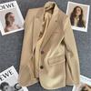 Women's Khaki Suit Jacket - 2024 Spring/Autumn Collection: Elegant, High-End Street Style for the Leisure Season