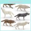 Набор ПВХ фигурок диких животных с движением, волк, для детей, обучение и декор