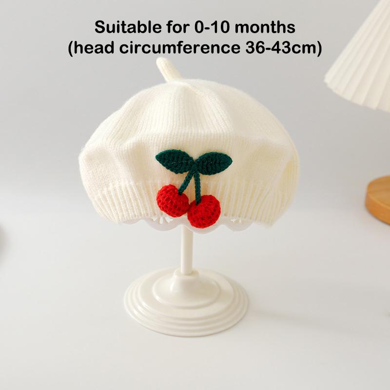 Милый детский вязаный берет вишневого цвета, детская зимняя теплая шапочка для малышей, детские шапочки, модная милая детская ветрозащитная шапка, подарки