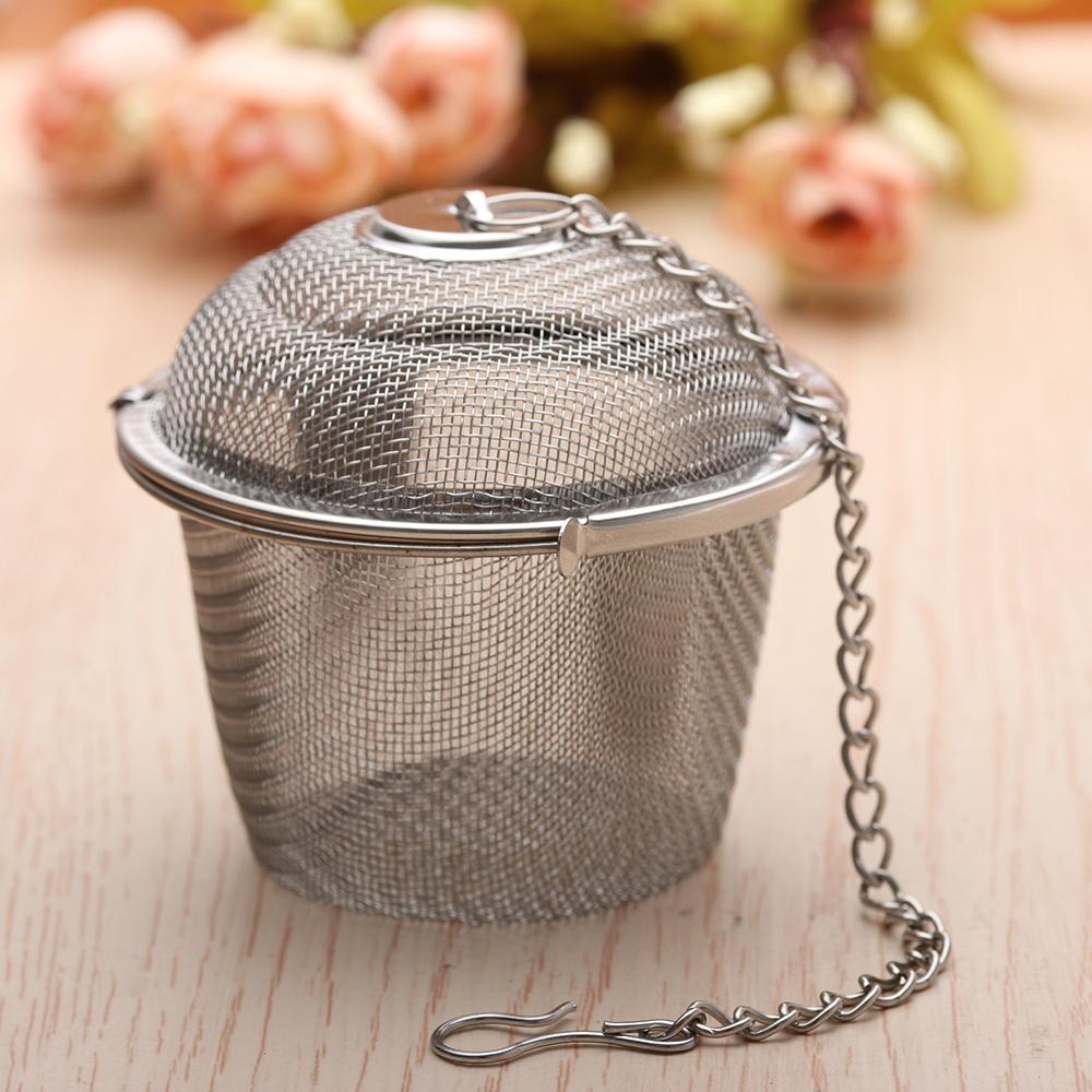 Практичный многоразовый сетчатый фильтр для специй, шарик для заваривания чая из нержавеющей стали, травяной заварник