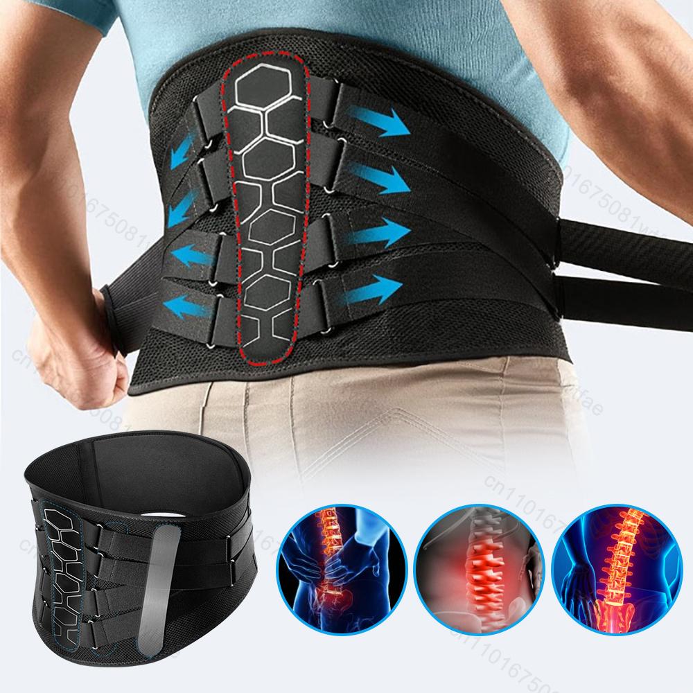 3D Back Braces Lumbar Pad for Relieving Back Pain Sciatica Herniated Disc Back Posture Corrector Spine Support Waist Protector Belt for Men Women