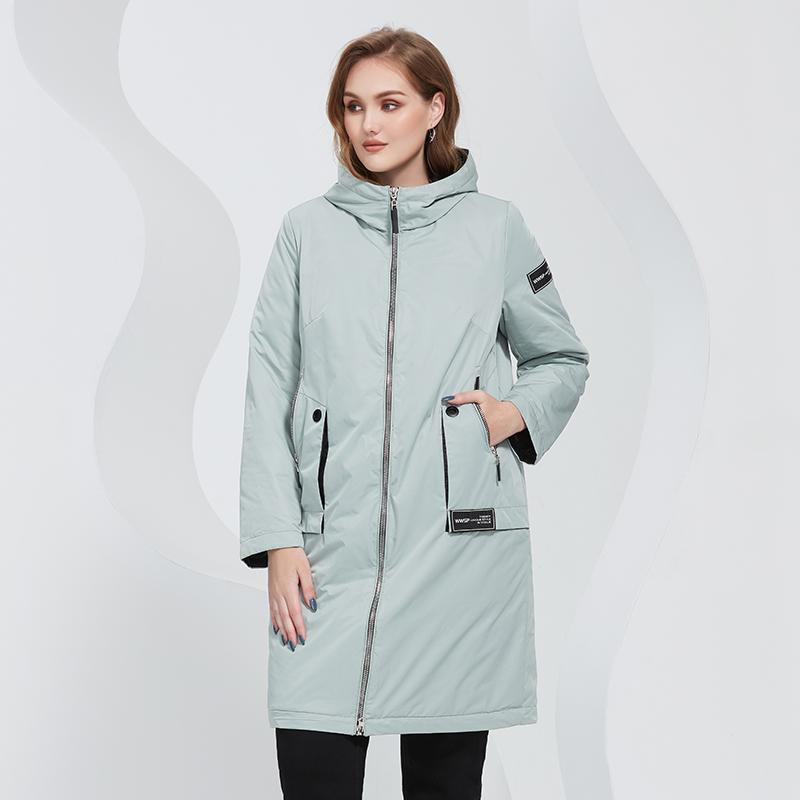 Куртка Астрид, тонкое хлопковое длинное пальто, пальто с капюшоном и молнией с боковым карманом, теплое ветрозащитное повседневное пальто