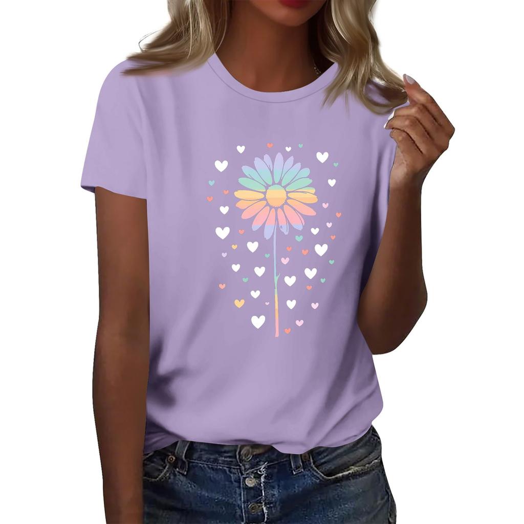 Женская мода повседневная футболка с круглым вырезом и короткими рукавами, топ, футболка, топ