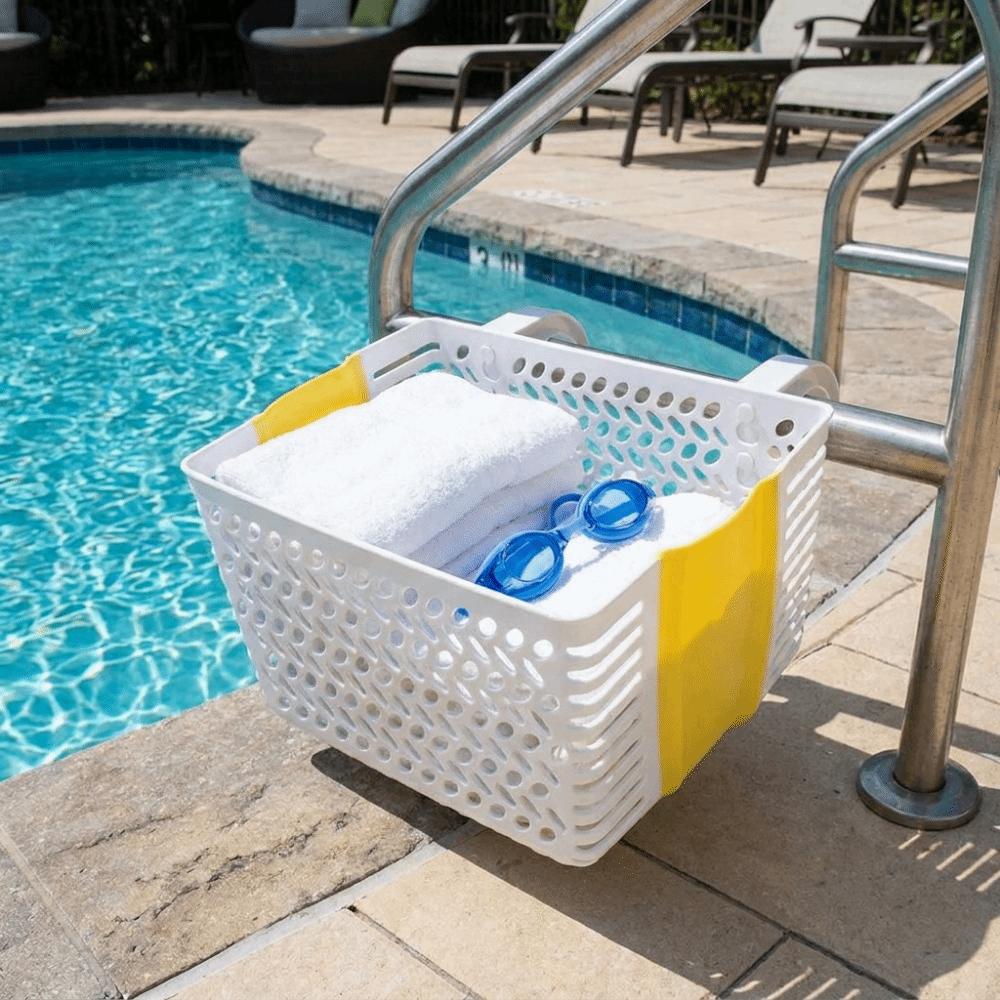 Large Swimming Pool Storage Basket Hanging Above Ground Pool Basket for Home