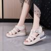 Spring and Summer New Sandals Women's Platform Wedge with Open Toe Buckle Casual Platform Sandals Sandals