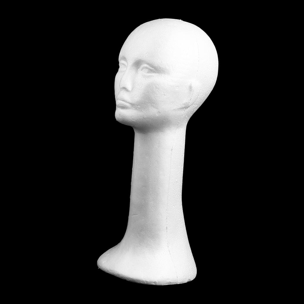 Female Foam Head Model Glasses Hair Wig 60x200x160mm/14.17x7.87x6.3inches