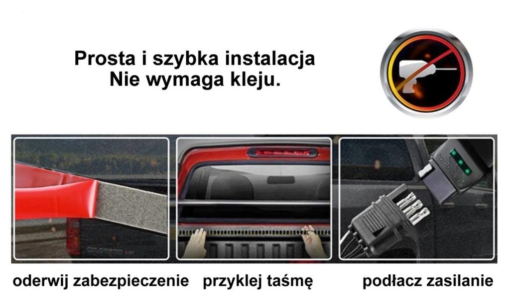 Светодиодные стоп-сигналы, габариты, заднего хода и поворотники 1.5м, Off-Road, 12В