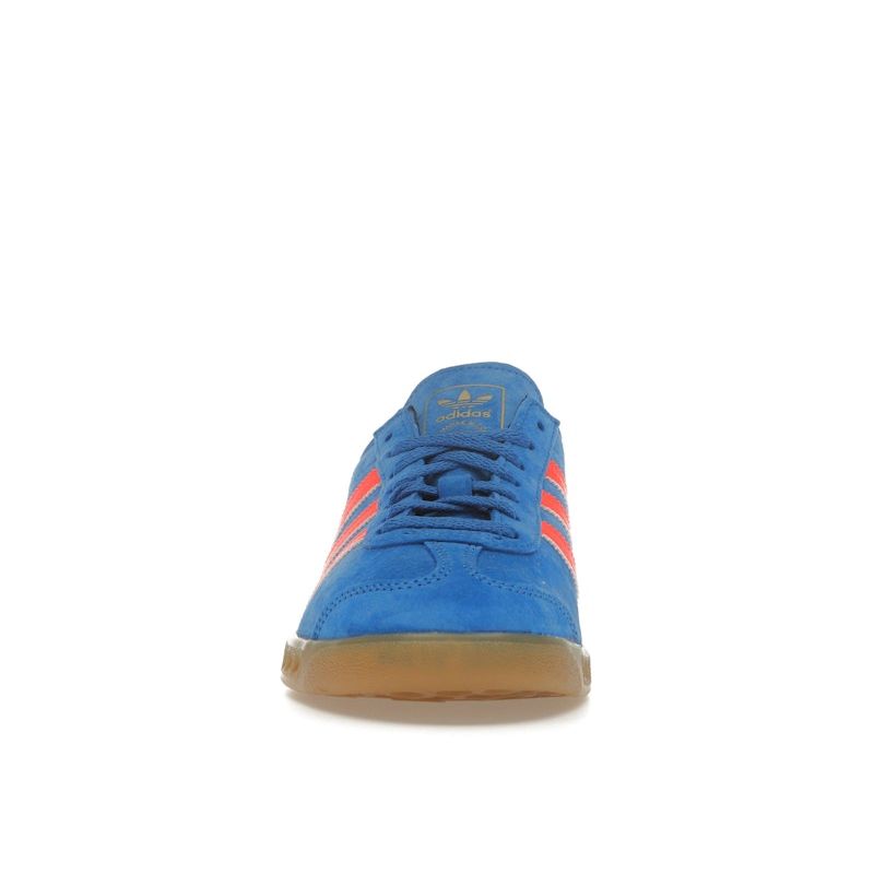 adidas Hamburg Blue Bird Solar Orange женские кроссовки Gum IH5471