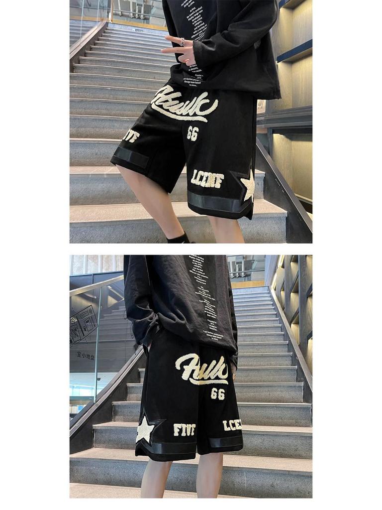 Мужские модные вышитые летние шорты - стили хип-хоп, ретро, японский и гонконгский