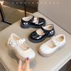 Girls' Small Leather Shoes Spring New Children's Soft Bottom Performance Shoes Black Princess Single-Layer Shoes