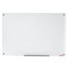Magnetic Glass Whiteboard, Dry Erase Board 900 x 600 mm, Wall-Mounted Large White Glassboard Frameless, with Marker Tray, an Eraser and 2 Markers,