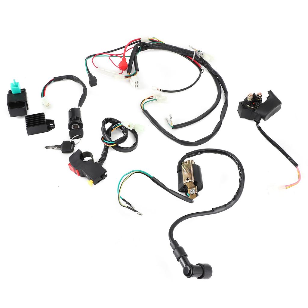 Комплект жгута проводов двигателя с электростартером подходит для 50cc 110cc 125cc ПИТ квадроцикла внедорожника ATV