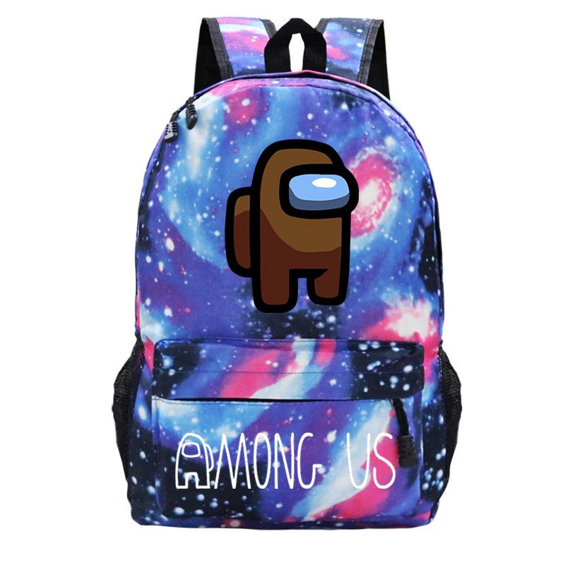Игровые товары Among Us Мультяшный принт Школьная сумка + Сумка через плечо + Наплечная сумка Комбинация