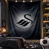Wall Hanging Tapestry Swansea City Print Cloth for Living Room Bedroom Home Decor