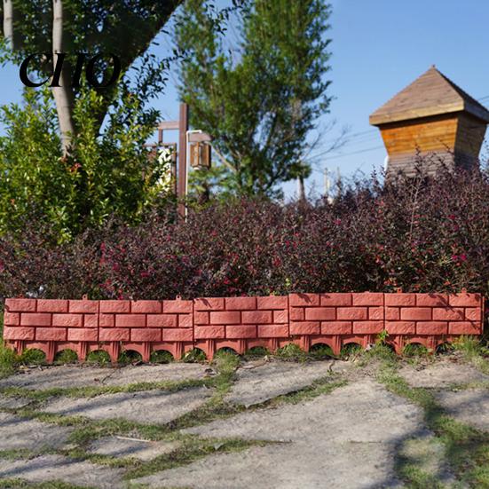 Садовый забор под кирпич Пластиковая бордюрная лента с эффектом подпорной стенки Наружный ландшафтный элемент Устойчивый к погодным условиям Декоративная панель-заборчик для клумб и дорожек