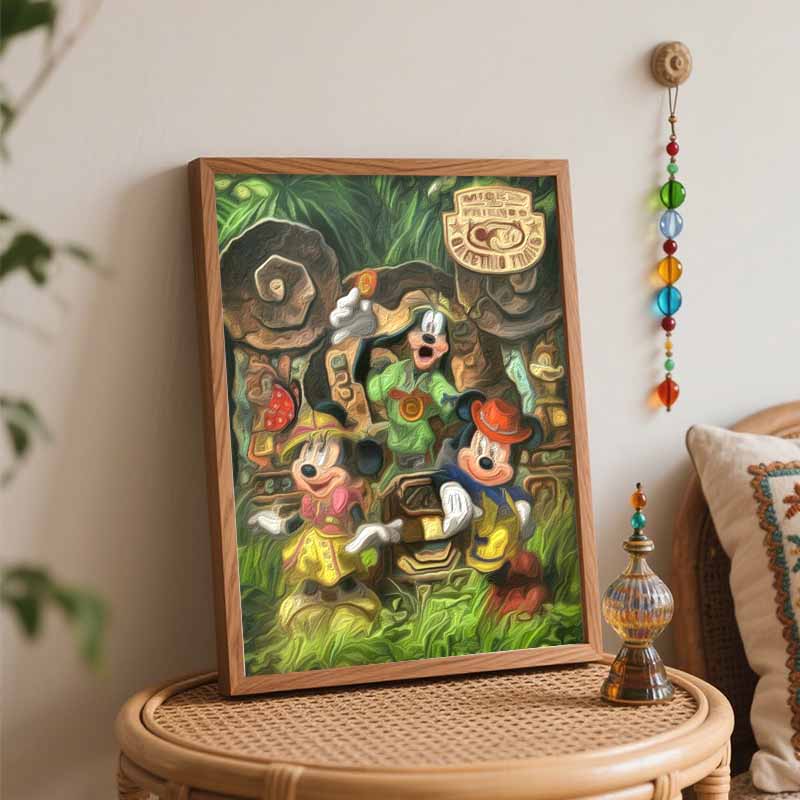 Disney Микки Маус и друзья цифровая масляная живопись набор для рисования art painting kit руководство DIY рисование для домашнего декора
