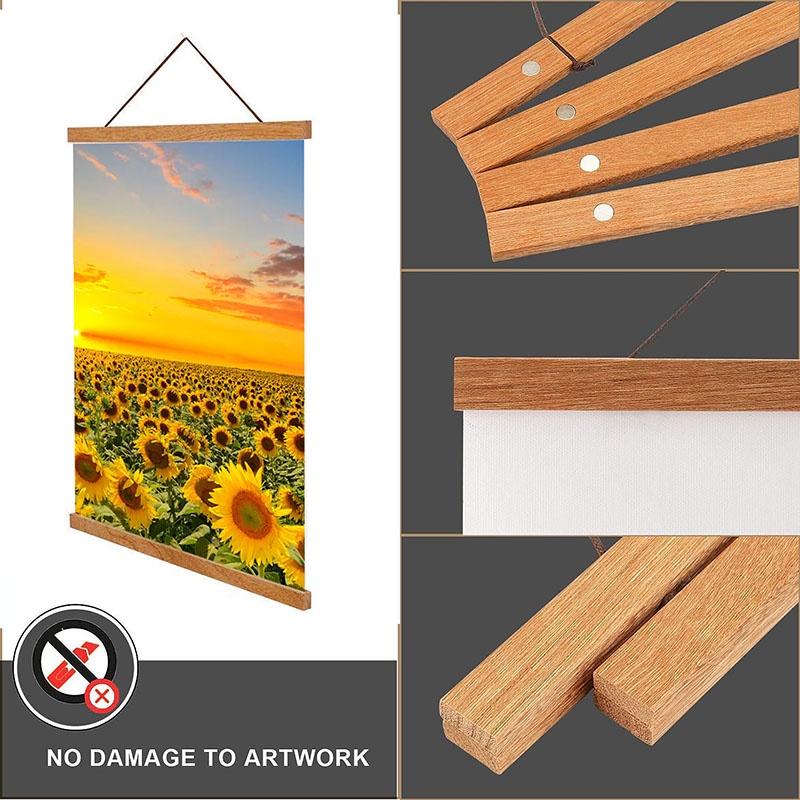 41 см/51 см магнитная вешалка для плакатов с подсолнухом, натуральная рамка, вешалка, рамка для живописи, фоторамка, настенная художественная рамка для рукоделия